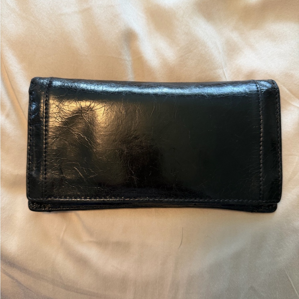 Hobo Classic Black Leather Wallet